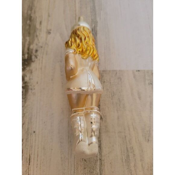 Inge nurse hospital blown glass ornament Xmas glitter - Picture 4 of 9